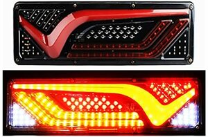 [Sharu] 24V LED テールランプ 左右 セット 流れる ウインカー テールライト ターンシグナル ライト シーケンシャル ランプ トレーラー