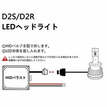 RCP D2S D2R LEDヘッドライト 車検対応 超高輝度 LEDバルブ 16000lm 6500K 35W 長寿命 純正交換用 両面発光 放熱_画像7