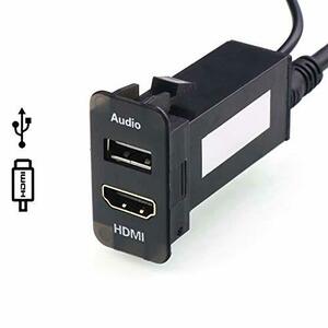 USB入力ポート＆HDMI入力ポート オーディオパーツ スイッチホールパネル TOYOTA トヨタ Hilux