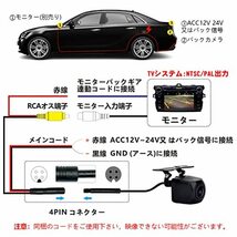 バックカメラ リアカメラ 100万画素 12V 24V 1080P 対応正像・鏡像 ガイドラインON/OFF切り替え可能魚眼レンズ 超広角170° 一年保証_画像6