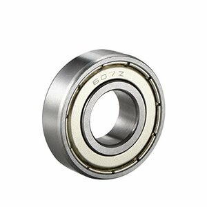 uxcell Deep Groove Ball Bearing 607Z Single Shield, 7mmx19mmx6mm Chrome Steel Bearings