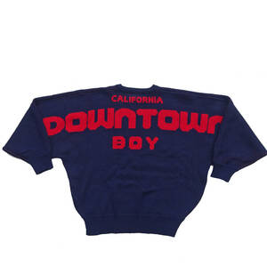  подлинная вещь 80 годы редкость Showa Retro DOWN TOWN BOY вязаный свитер Downtown Boy большой Logo архив мужчина женщина Bomber Miki House 
