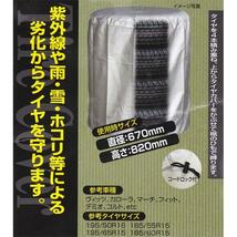 大自工業/Meltec：タイヤカバー Mサイズ 普通車用 195/50R16、195/65R15、185/55R16、185/60R15等に TC-02 ht_画像2