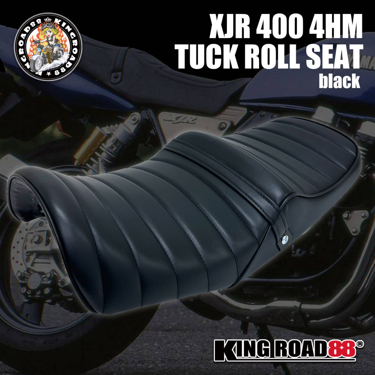 xjr400 タックロール シート オートバイパーツ 自動車・オートバイ