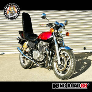 【少量入荷■早い者勝ち】カワサキ / ゼファー400 Ⅰ型・Ⅱ型 前期 / ZR400C ☆ KingRoad88 / 合成レザー / ブラック / 三段シート