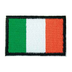 ★新品 ワッペン アイルランド Ireland 愛蘭土 エール共和国 フラッグ 国旗 Flag Mサイズ アイロン 簡単貼り付け アップリケ 刺繍