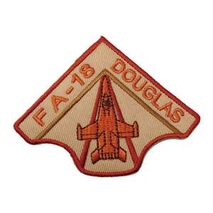 ★新品 DOUGLAS 戦闘機 FA-18 ミリタリー 空軍 デザイン ワッペン アイロン 簡単貼り付け アップリケ 刺繍