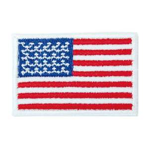 ★新品 ワッペン アメリカ 国旗 星条旗 USA 合衆国旗 Flag Mサイズ アイロン 簡単貼り付け アップリケ 刺繍