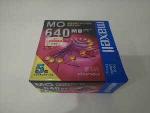 Maxell MO 640MB media 5 sheets in the case unopened goods present condition delivery 