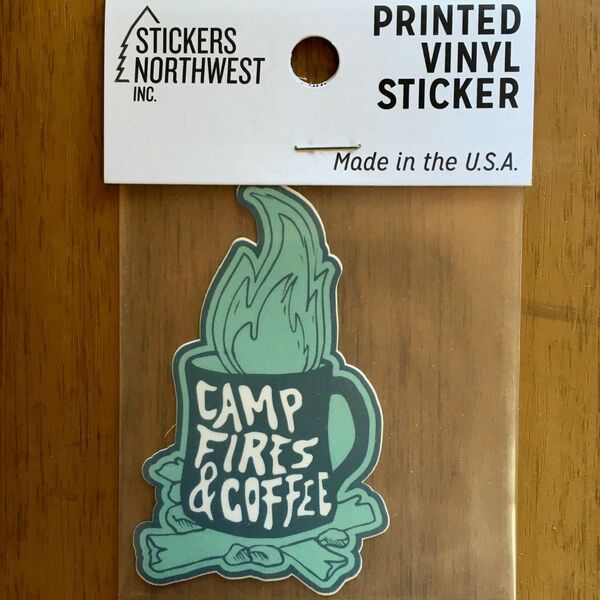 ステッカーズノースウエスト米国製アウトドアステッカー【CAMPFIRE&COFFEE キャンプファイヤー&コーヒー】USA製