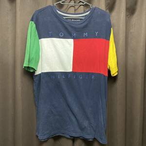 TOMMY HILFIGER Tシャツ マルチカラー L ブロック フラッグ トミーヒルフィガー