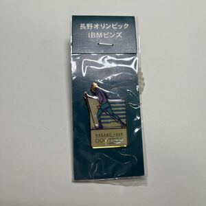 1998年長野オリンピック　IBMピンズ　NAGANO 新品　★送料84円★ 五輪ピンバッジ　クロスカントリー　スキー