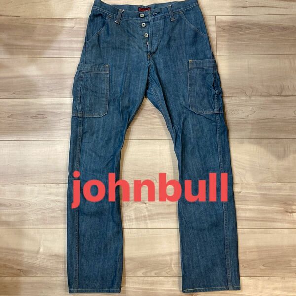 【美品】johnbull ジョンブル　リジッド　 デニムパンツ　ジーンズ　カーゴパンツ　スキニー　スリムストレート　日本製