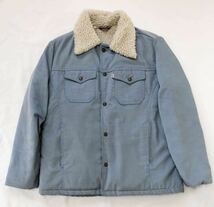 70s 80s Levi’s リーバイス 70627 ボア ジャケット 水色 コーデュロイ ボアジャケット デニム ブルゾン Lee カバーオール ランチコート_画像2