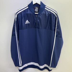 【新品】adidasハーフZIP薄手ピステ ネイビー系　サイズO