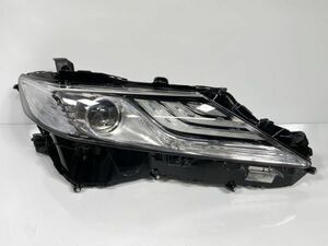 極美品/破損キズなし カムリ AXVH70 後期 純正 右ヘッドライト 右ライト RH LED シルバーメッキ 81145-33D92 33-277 M 管理16560