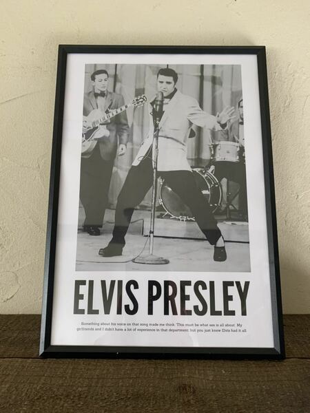 ELVIS PRESLEY エルビス A4 ポスター 額付き 送料込み rockabilly 50s Ⅲ