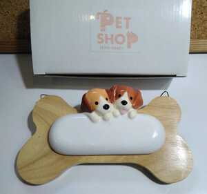 PET SHOP собака one Chan * именная табличка * керамика | из дерева SETO CRAFT не использовался 