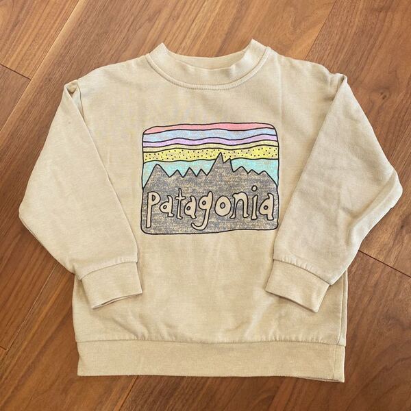 パタゴニア キッズ 裏起毛トレーナー ベージュ 3T patagonia