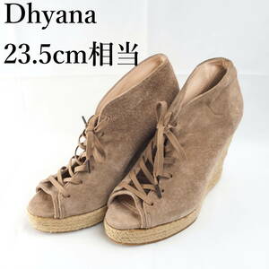 EB2217*Dhyana.*ディアナドット*レディースショートブーツ*23.5cm相当*茶系