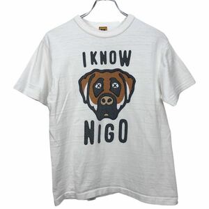 HUMAN MADE KAWS I KNOW NIGO ヒューマンメイド　カウズ　メンズ　ホワイト　プリント　半袖　Tシャツ　トップス　S表記