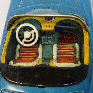 米澤玩具【MERCEDES-BENZ 300SLメルセデス ベンツ ロードスター青ブルー】ブリキtin toy car自動車ミニカー■ヨネザワYonezawa【箱付】0040の画像7