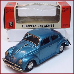 旧バンダイ【Volkswagenフォルクス ワーゲン ビートル青】EUROPEAN CARブリキ tin toy car 自動車ミニカー赤箱BC BANDAI萬代屋【箱付】0057