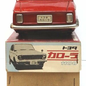 米澤玩具【TOYOTA COROLLA 初代トヨタ カローラ 1100 赤】ブリキ tin toy car ミニチュア自動車ミニカー■ヨネザワYonezawa【箱付】0035の画像4