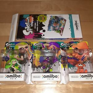 新品 未開封 amiibo ガール ライムグリーン スプラトゥーンシリーズ ボーイ イカ ジオラマキット　4点セット