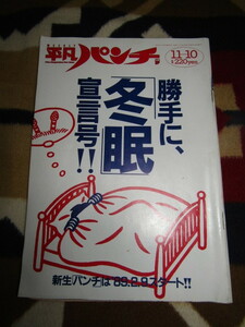 平凡パンチ 勝手に冬眠宣言号 1988年 昭和63年11/10 深野晴美 水島裕子 南麻衣子 黒沢ひろみ 桂木麻也子