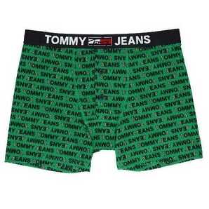 TOMMY HILFIGER トミーヒルフィガー TOMMY JEANS トミージーンズ オーガニックコットン 前開き ボクサーパンツ メンズ 53312400 グリーン Lの画像1