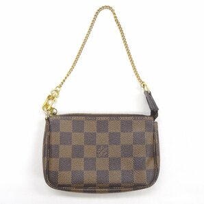 ルイヴィトン LOUIS VUITTON ミニ ポシェット アクセソワール チェーン バッグ ポーチ ダミエ N58009 レディース FL3078の画像2