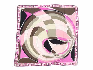  Emilio Pucci silk scarf pchi pattern pink EMILLIO PUCCI lady's 