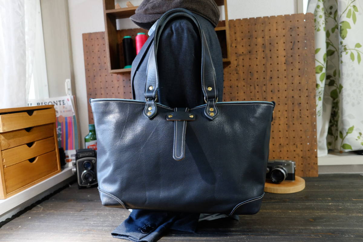 未使用 Dakota ダコタ ブライドルレザー トートバッグ 黒 ブラック