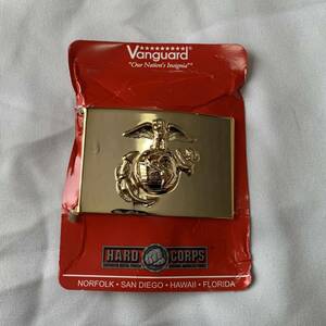 OKINAWA 米軍放出品 BUCKLE バックル Vanguard HARD CORPS MC BUCKLE 2X3 ANODIZED W/EMBLEM オシャレ ファッション 【NO.AK1-34】