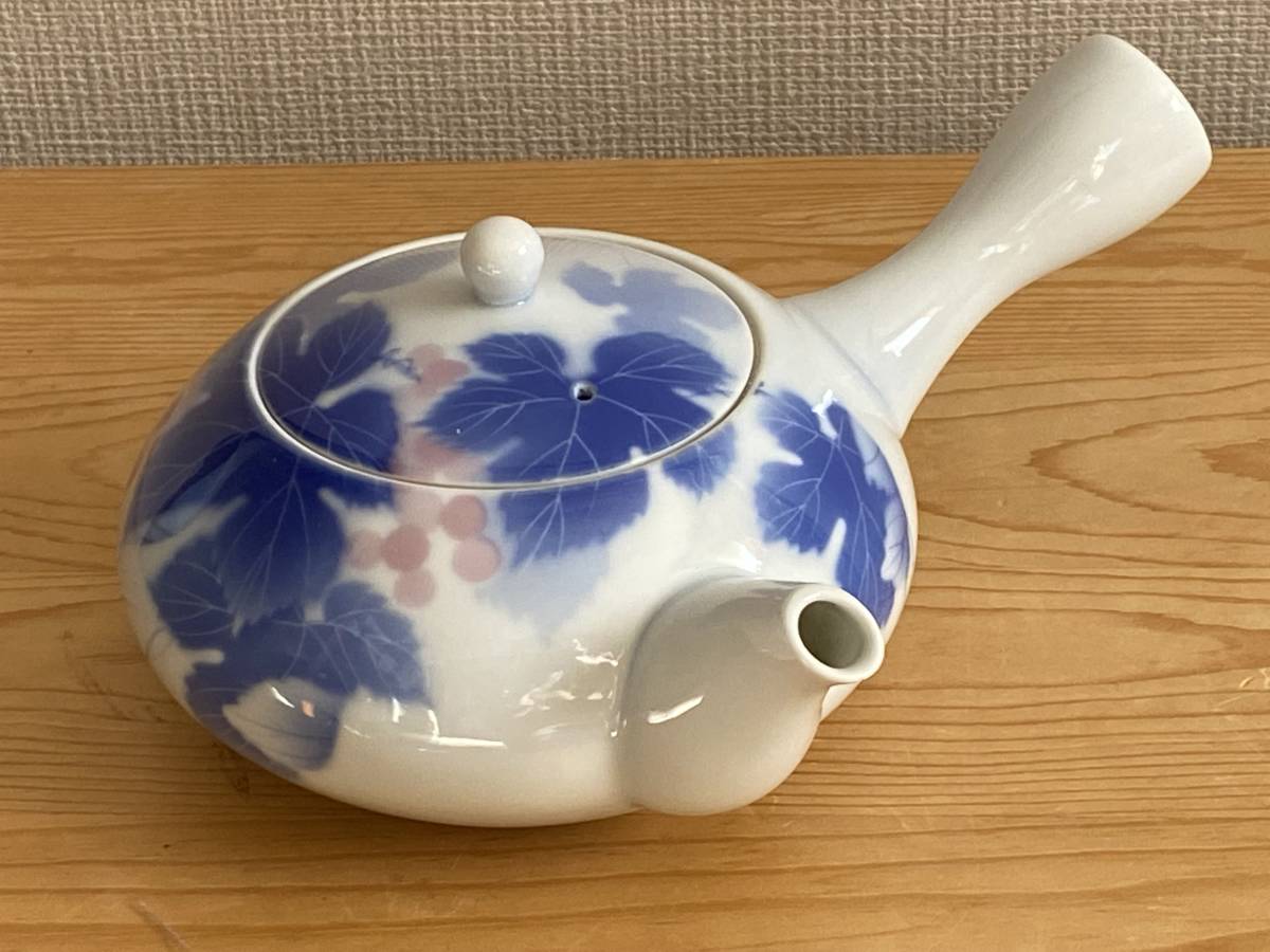 トレフォイル 超貴重宮内庁御用達深川製磁『御題』草 急須茶器揃1点物