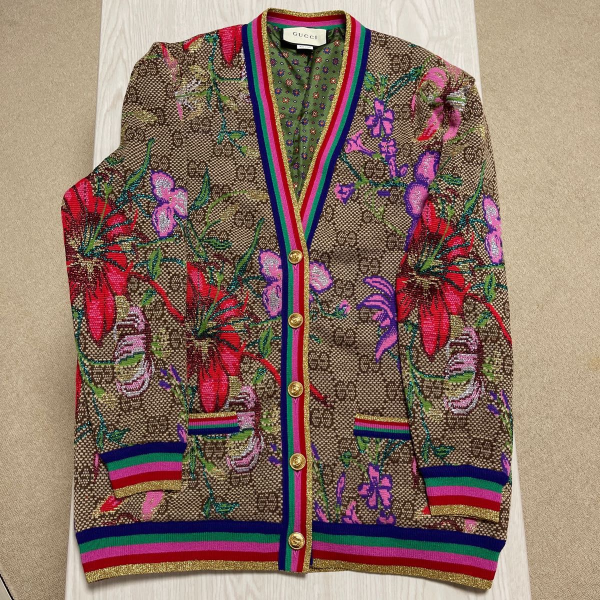 極上美品】GUCCI グッチ キャンバス フローラ ポーチ ドキュメント