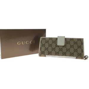 ▼▼ GUCCI グッチ レディース 二つ折り長財布 GG柄 ジャガード 牛革 233024 傷や汚れあり