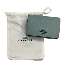 ♪♪ COACH コーチ レディース コンパクト財布 折り財布 ミント やや傷や汚れあり_画像3