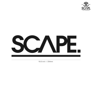 【SCAPE】エスケープ★03★ダイカットステッカー★切抜きステッカー★JPN3★LTD★10.0インチ★25.4cm