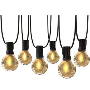 ストリングライト 防雨型 11.5m 連結可能 24個LED電球 G40 電球色