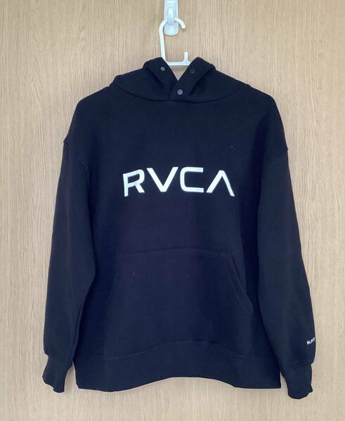 RVCA　ルーカ　HOODIE　パーカー　裏起毛　レディース　USサイズXS　日本サイズM　新品未使用　国内正規品　送料無料　ルカ　黒　ブラック