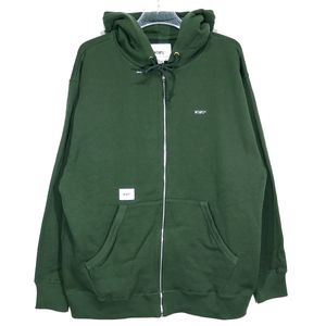 WTAPS ダブルタップス 22SS AII/ZIP HOODY/COTTON 221ATDT-CSM10 ジップ フーディ コットン グリーン トップス パーカー YX