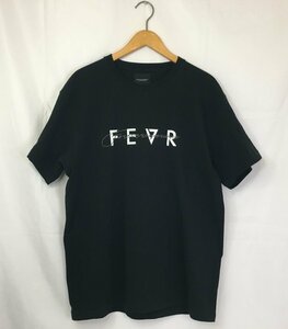 FOREVER EXPERIENCE VIA RESEARCH/FEVR フォーエバーエクスペリエンスヴィアリサーチ/フィーバー ロゴプリントTシャツ サイズL ブラック