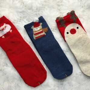 3点セット　クリスマス靴下　ソックス