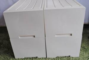 *.637 drawer storage / clothes case /4 point set / white / loading piling / pushed go in storage / clothes storage / sun i der / white / storage / case 