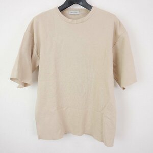 17SS WRAPINKNOT ラッピンノット メンズ トップス 半袖コットン クルーネック 無地ニット BEIGE 3