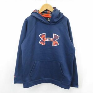 UNDER ARMOUR ビッグロゴ フーディー パーカー sizeキッズYXL/アンダーアーマー 1201