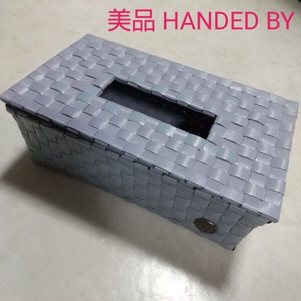 美品 HANDED BY レア物 ティッシュケース ボックス ティッシュボックス ティッシュカバー パープル 紫