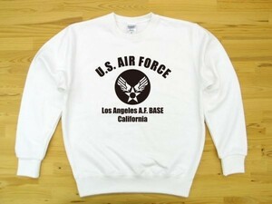 U.S. AIR FORCE 白 9.7oz トレーナー 黒 M スウェット エアフォース アメリカ空軍 ミリタリー